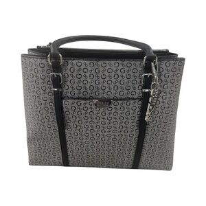 Gray and Black Patterned Tote Bag